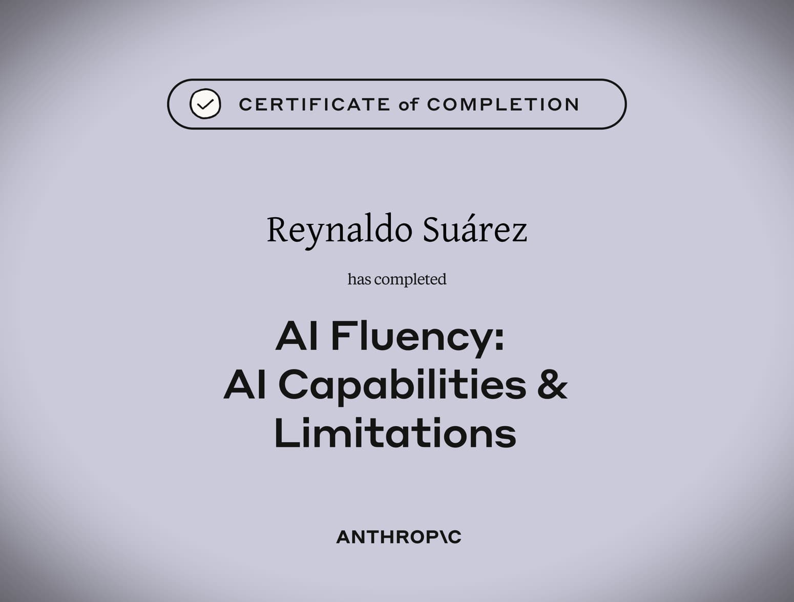Certificación 'AI Fluency: AI Capabilities & Limitations' - Anthropic